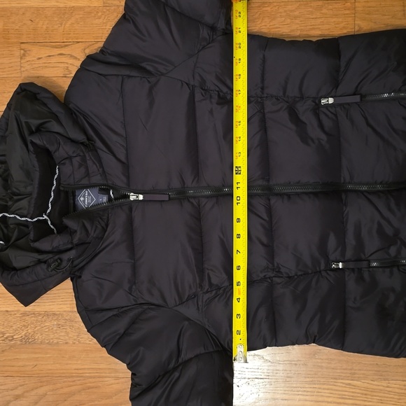 ST. JOHN'S BAY WOMEN'S BLACK HOODED ZIPPERED COAT SIZE LARGE - Picture 9 of 15